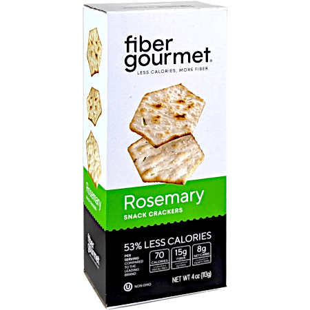 Fiber Gourmet Hexagon Snack Crackers - Rosemary